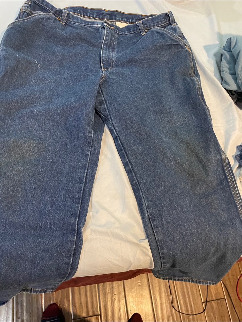 Relaxed Fit Men's Dark Blue Denim Jeans